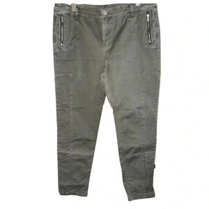 Soft Surrounding Olive Green Cropped Utility Pants Size 14